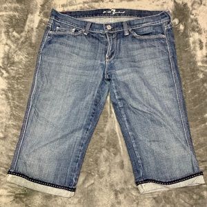 7 For All Mankind cuffed jean shorts